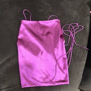 purple silk soft top
